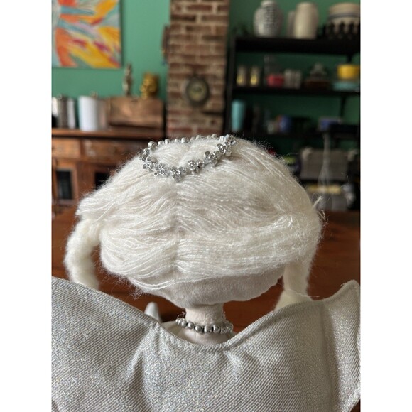 34th & PINE SNOW DOLL ANGEL BALLERINA w/HEART Shelf Sitter Sparkle 21" - Picture 8 of 10